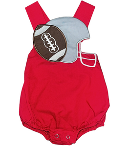 football baby helmet Red/Grey Helmet Football Bubble – Magnolia Steel by HCS