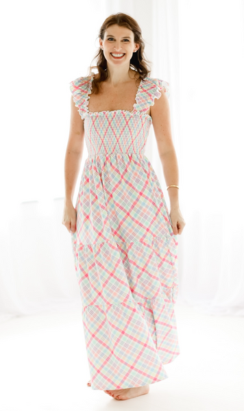 Pastel Plaid Mom Dress