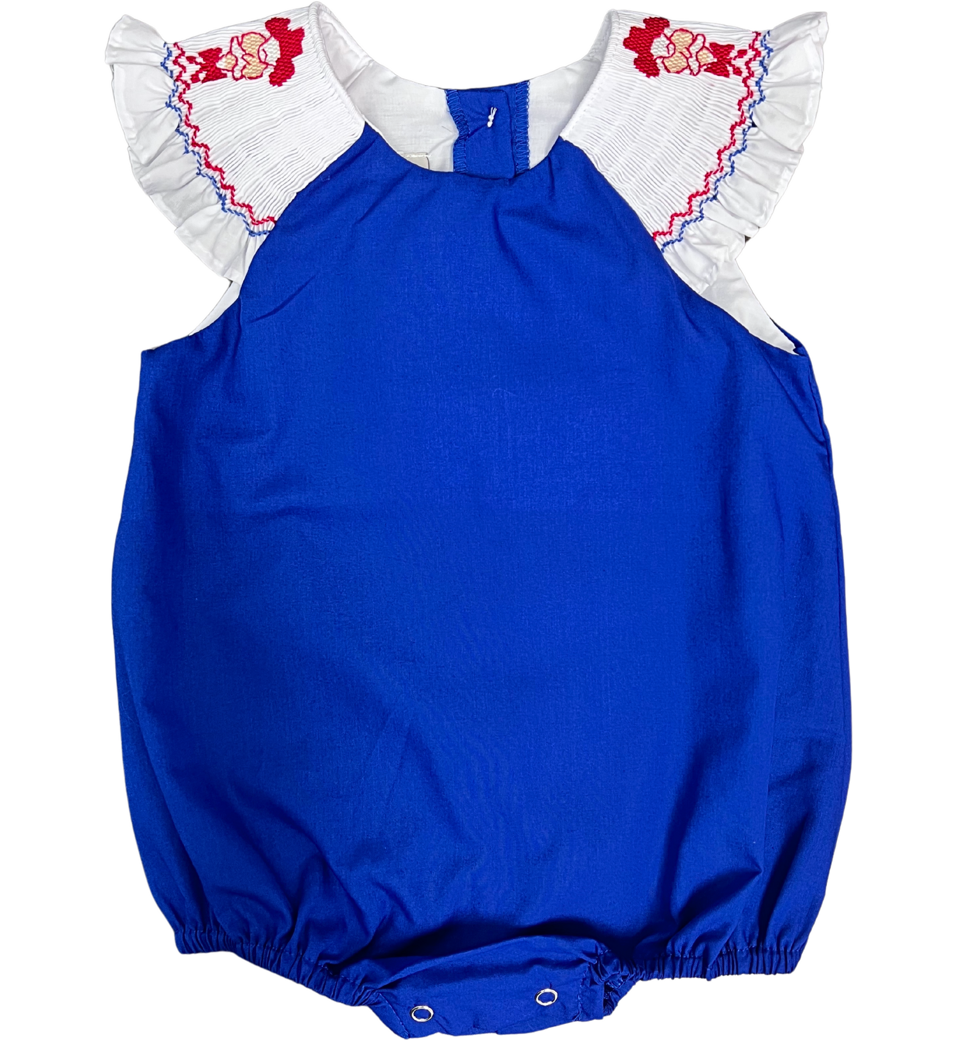 Blue Rebel Smocked Sleeve Bubble