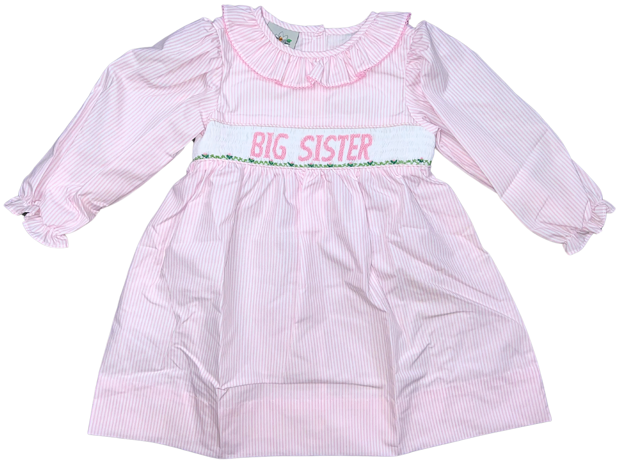 Big Sister - Long Sleeve Smocked Dress Magnolia Steel by HCS Big Sister - Long Sleeve Smocked Dress Magnolia Steel by HCS