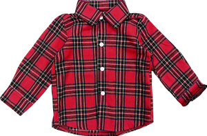 Red Plaid Flannel Button Up