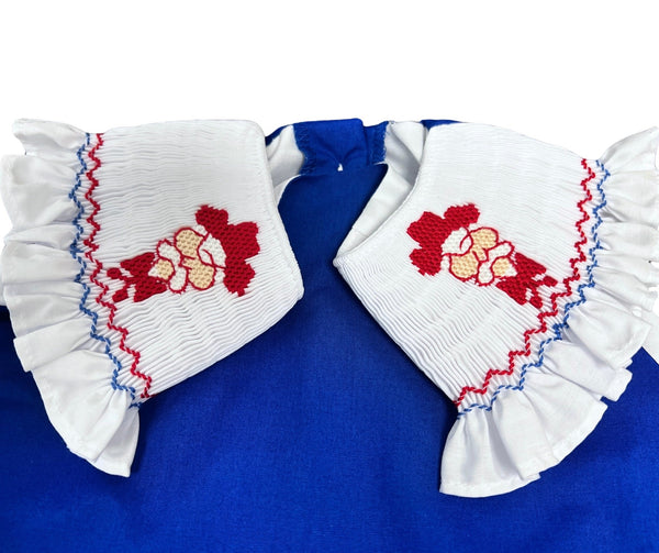 Blue Rebel Smocked Sleeve Bubble