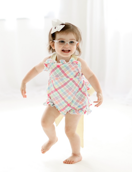 Pastel Plaid Girl Sunsuit