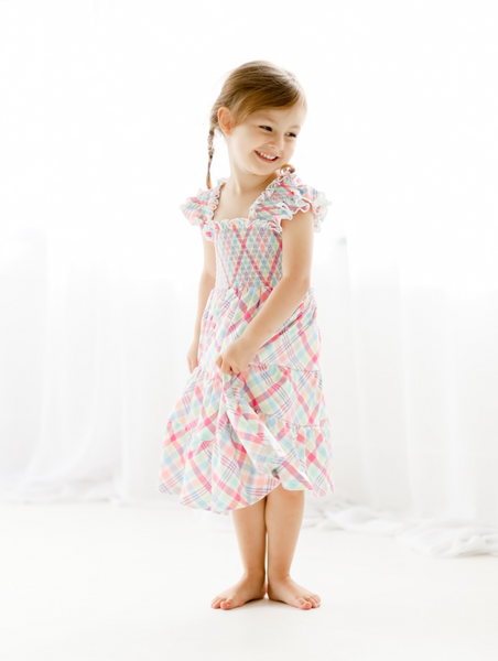 Pastel Plaid Girl Dress