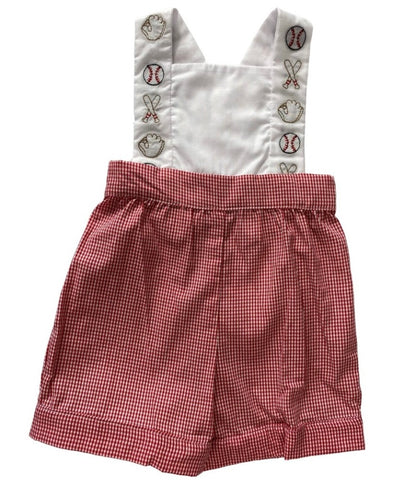 Baseball Ribbon Boys Sunsuit