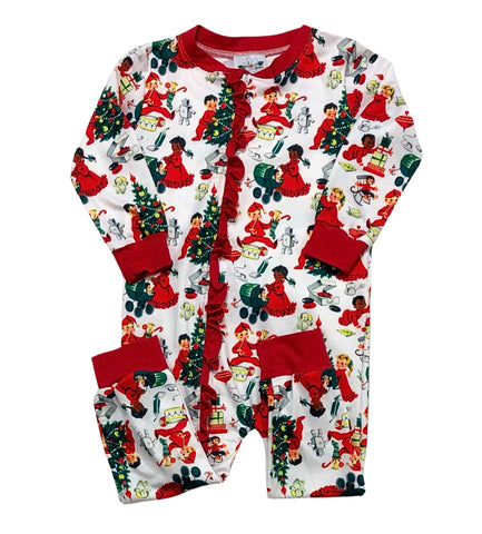 Kids of Christmas Ruffle Onsie