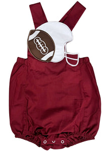 Maroon/White Helmet Football Bubble