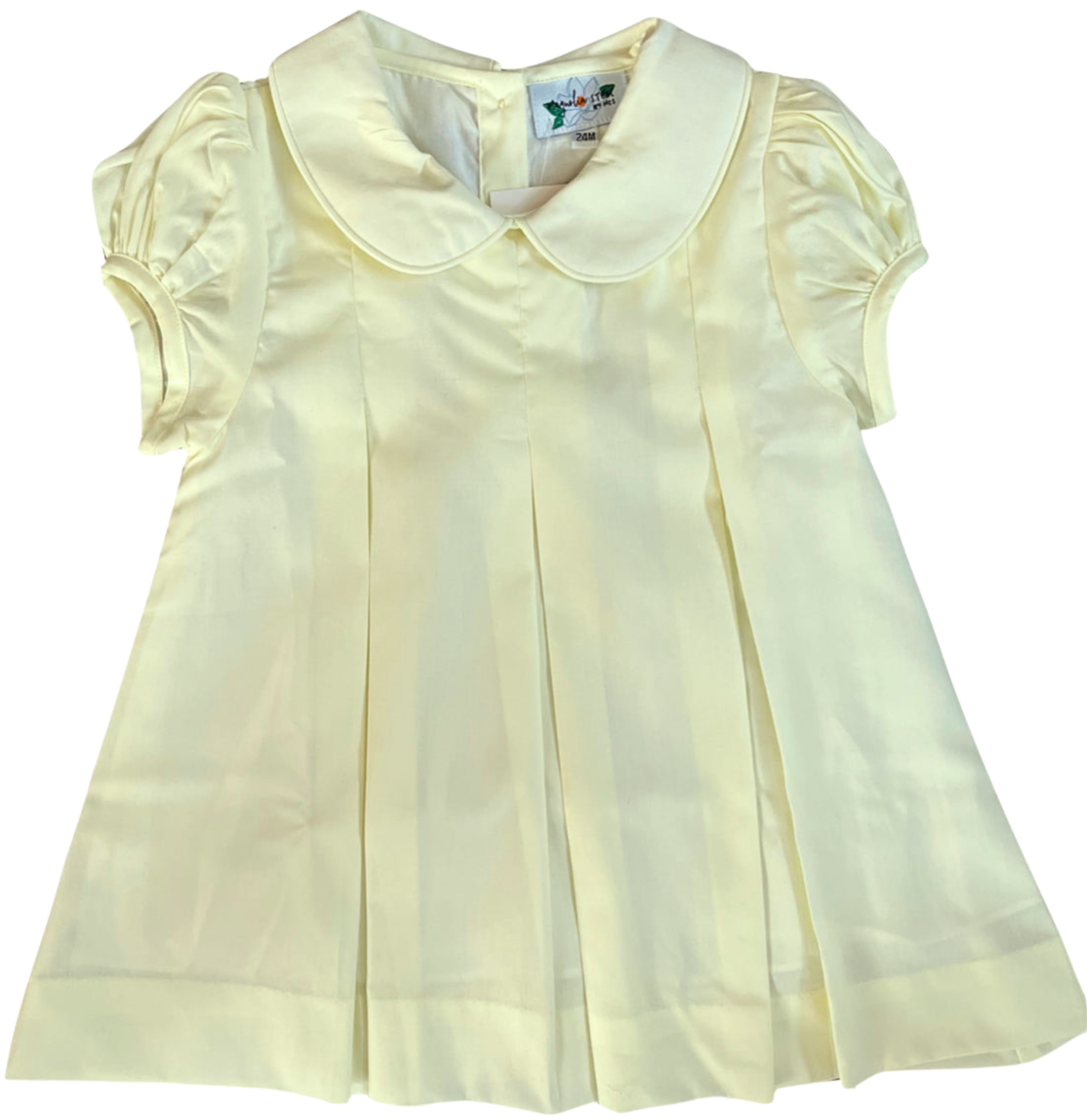 Magnolia Steel Pale Yellow Pleat Dress