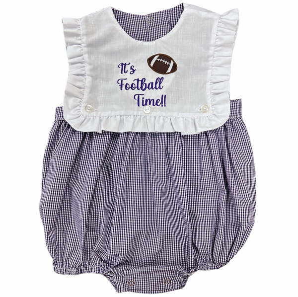 Purple Football Reversible Girl Bubble