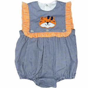 Navy/Orange Tiger Reversible Girl Bubble