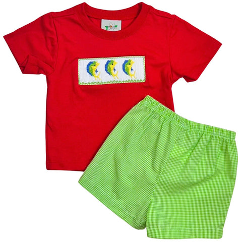 Smocked Mahi Mahi Short Set