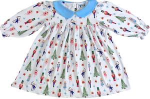 Nutcracker Knit Print Dress