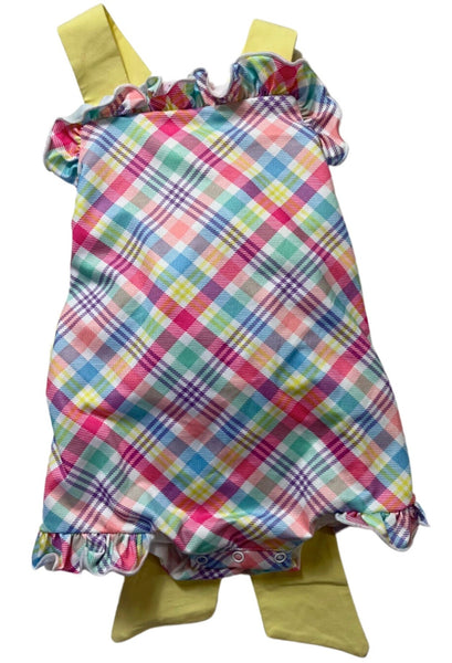 Pastel Plaid Girl Sunsuit