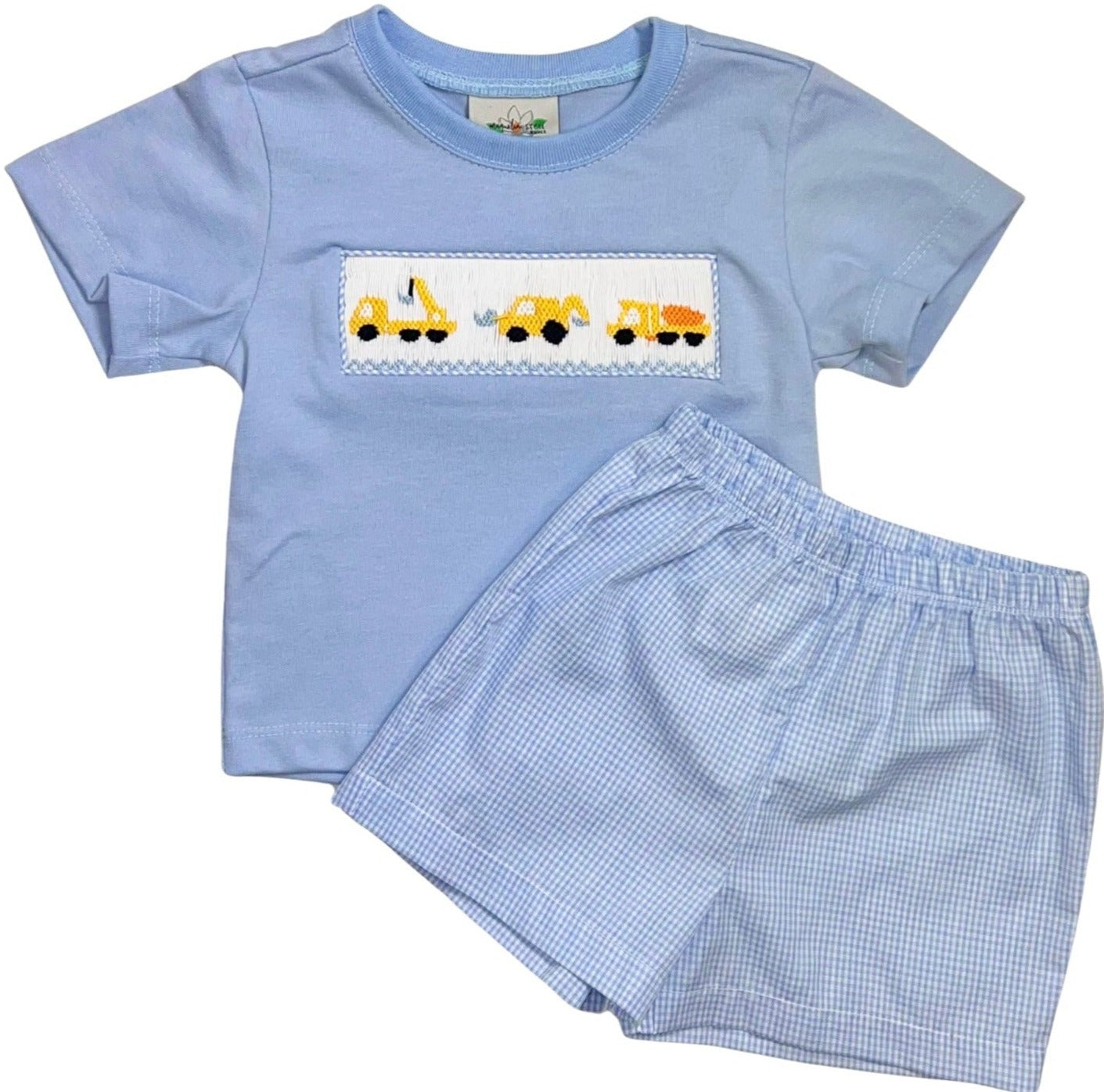 Smocked Construction Short Set