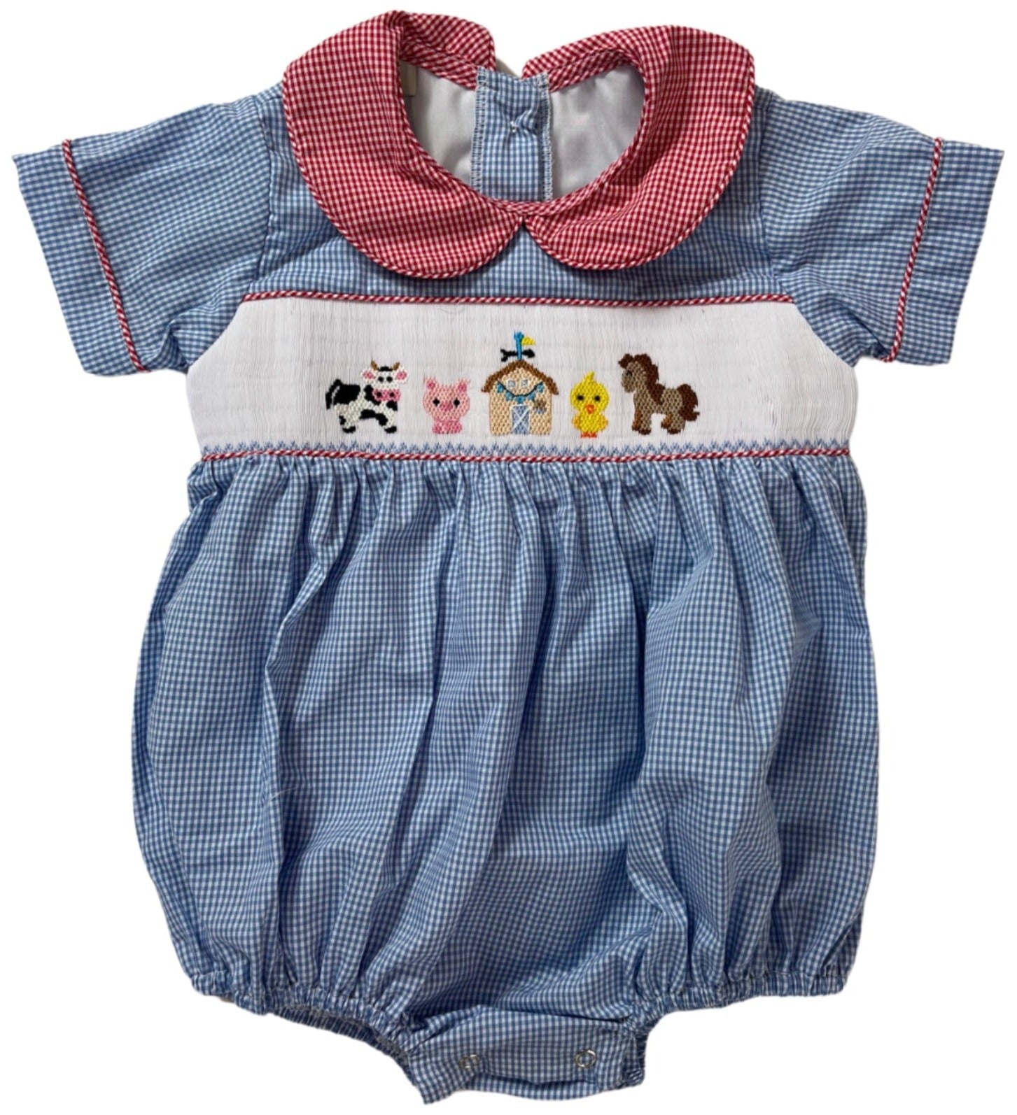 Smocked Farm Boy Bubble