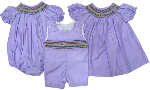 Mardi Gras Smocked Bubble