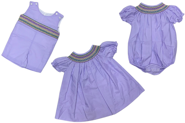 Mardi Gras Smocked Dress