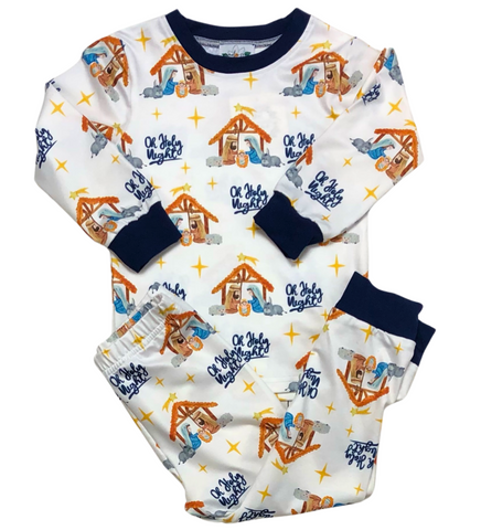 Nativity Two Piece Girls Ruffle Lounge Set