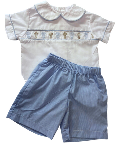 Boys Ribbon Cross Short Set