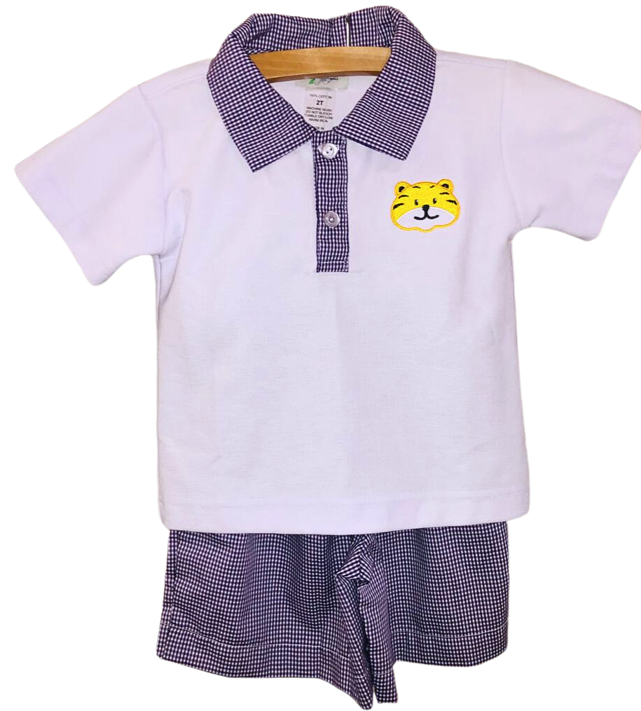 Yellow/Purple Tiger Polo