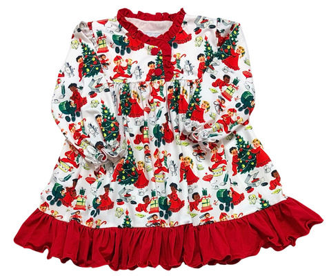 christmas toile dress Christmas Toile Smocked Dress