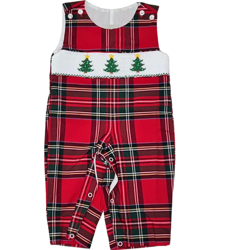 Smocked Plaid Tree Longall