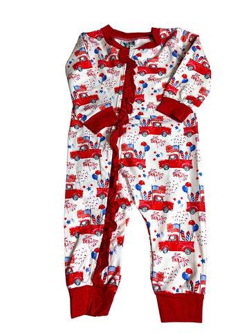 American Flag Truck Girls Lounge Set