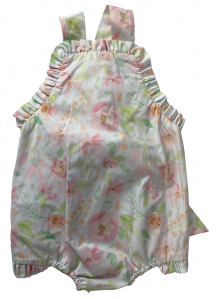 Pink floral sunsuit